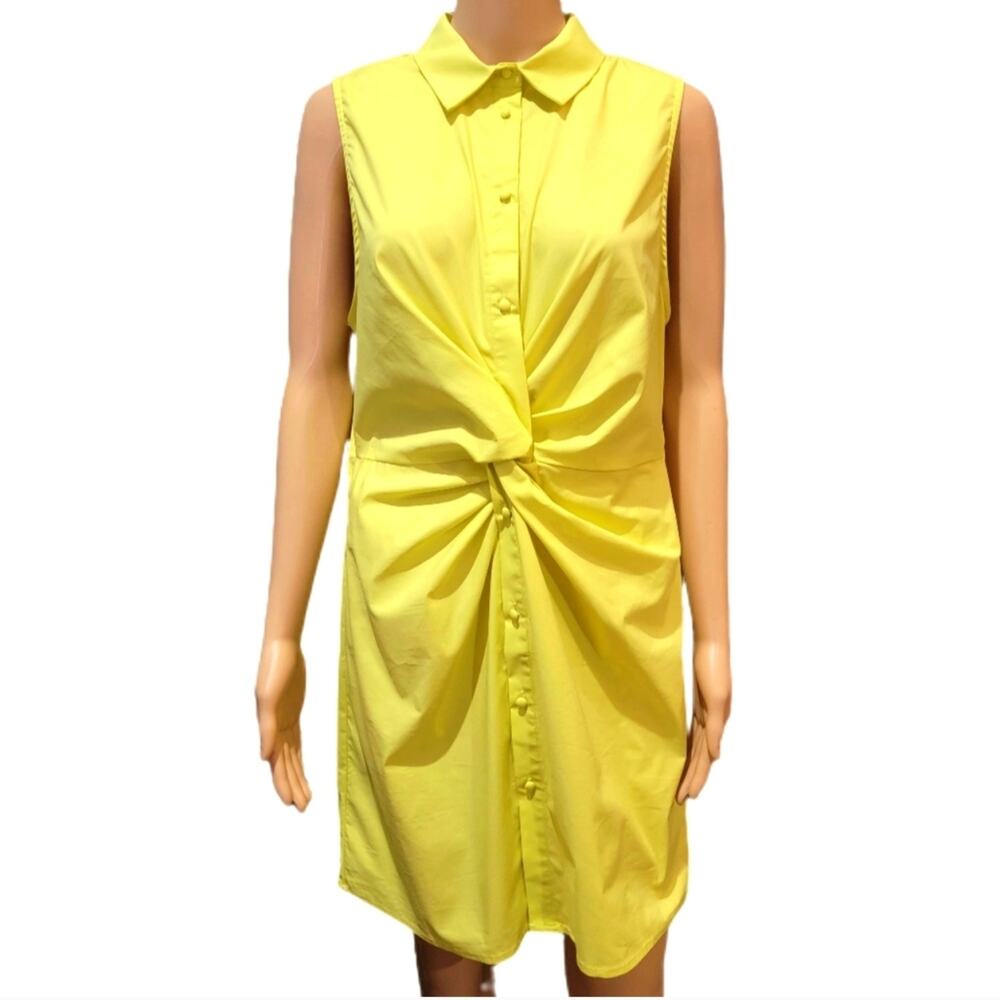 idem ditto yellow sleeveless dress large NWOT